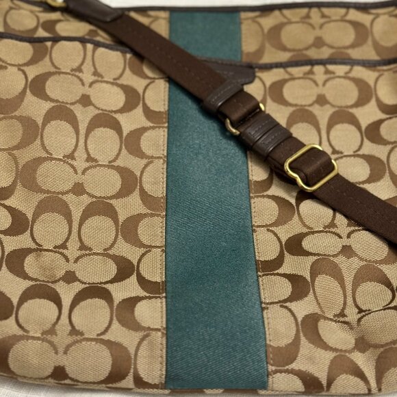 Coach Signature Stripe Jacquard Crossbody Bag - Picture 8 of 10